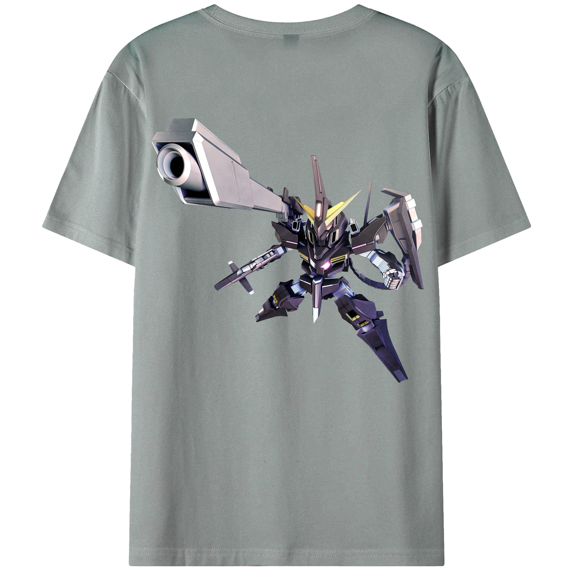 （画像用） 機動戦士ガンダム Mobile Suit Gundam 綿100％ メンズ半袖Tシャツ（バックプリント） 通気性